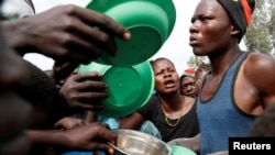 Des réfugiés dans un camp à Bunia, en RDC le 12 avril 2018. 