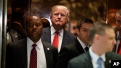 Donald Trump, Trump Tower, New York, le 9 janvier 2017. 