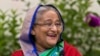 Bangladeshi Prime Minister Sheikh Hasina interacts with journalists in Dhaka, Bangladesh, Dec. 31, 2018. 