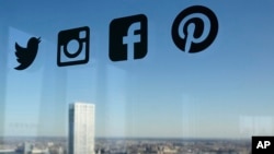 Logo media sosial Twitter, Instagram, Facebook dan Pinterest. (Foto: ilustrasi)