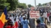 Des manifestants défilent dans les rues de la capitale tchadienne, N'Djamena, le 11 septembre 2021 (archives).
