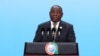 Le président sud-africain, Cyril Ramaphosa, intervient lors du dialogue de haut niveau entre dirigeants chinois et africains, à Beijing, le 3 septembre 2018.