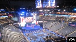Time Warner Cable arena di kota Charlotte, North Carolina yang menjadi tempat penyelenggaran konvensi nasional Partai Demokrat mulai hari Selasa (4/9). 