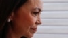 María Corina Machado, ganadora de la primaria presidencial opositora en Venezuela, llega a la sede de su partido en Caracas, el martes 26 de marzo de 2024. La postulada no pudo inscribir su candidatura ante el CNE de su país por estar inhabilitada.