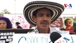 Manifestantes colombianos en NY hacen reclamo a Duque