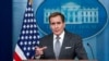 John Kirby, portavoz del Consejo de Seguridad Nacional de la Casa Blanca, en conferencia de prensa este jueves.