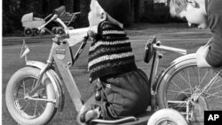 (File) This image from 1967 shows a child whose deformity was attributed to thalidomide taken by his mother. Scientists now say the drug could help combat a rare form of blood cancer. 
