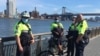 FILE - Police Officers patrol East River Park during the Coronavirus Pandemic in New York City, May 2, 2020.