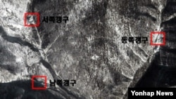 구글 어스가 지난해 11월 13일 촬영한 북한 함경북도 길주군 풍계리 핵실험장 일대 모습.