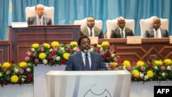 Le président Joseph Kabila prononce son discours a la nation devant le parlement, Kinshasa, RDC, 19 juillet 2018.
