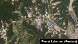 卫星图像显示的朝鲜沙门洞导弹基地 （2018年7月29日）