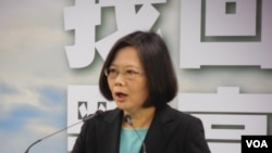 民進黨主席蔡英文（美國之音趙婉成拍攝）