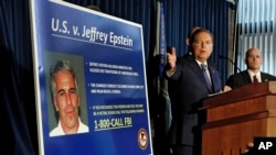 United States Attorney for the Southern District of New York Geoffrey Berman speaks during a news conference, in New York, July 8, 2019. Federal prosecutors announced sex trafficking and conspiracy charges against wealthy financier Jeffrey Epstein