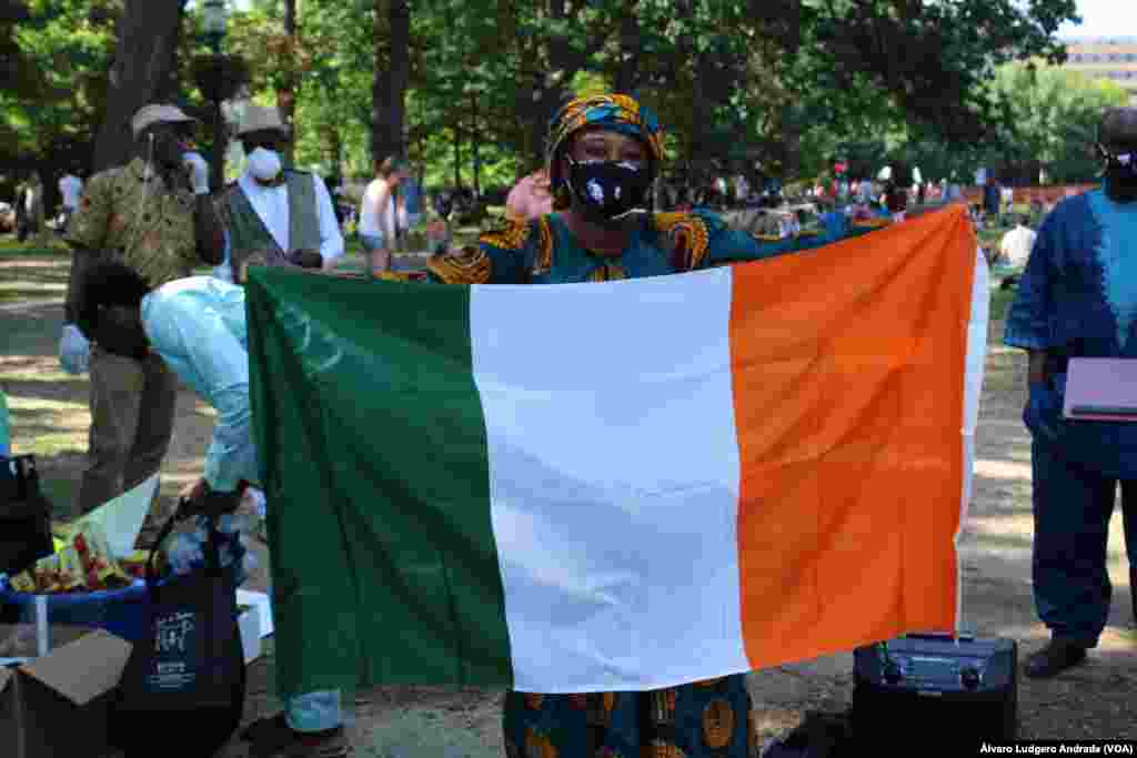 Manifesta&#231;&#227;o da di&#225;spora africana em Washington DC em solidariedade com o movimento Black Lives Matter. 