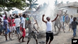 Des manifestants dans Bujumbura, 26 mais 2015