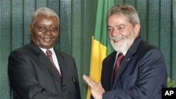 Armando Guebuza com o ex-presidente do Brasil, Lula da Silva