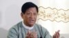ပြည်ထောင်စုရွေးကောက်ပွဲကော်မရှင် ဥက္ကဌ ဦးတင်အေး မှ သတင်းထောက်တွေကိုရှင်းလင်းပြောပြနေစဉ်