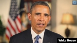 Presiden Barack Obama saat menyampaikan pidato mingguan di Gedung Putih (Foto: dok).