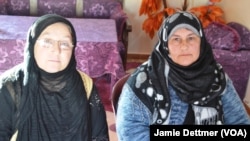 Shehanaz Amin (left) and Elehma Omar run the women’s center in Qamishli, a Kurdish-dominated city in northeast Syria.