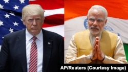 Le président américain Donald Trump et Narendra Modi.