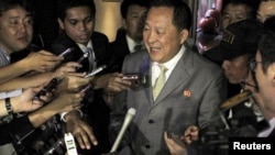 រូបភាពឯកសារ៖ លោក​ Ri Yong Ho នៃ​ប្រទេស​កូរ៉េ​ដែល​ជា​អតីត​អ្នក​ចរចា​កំពូល​ក្នុង​ការ​រំសាយ​អាវុធ​នុយក្លេអ៊ែរ។