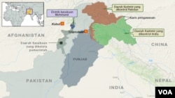 Peta wilayah Pakistan.
