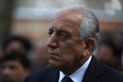 FILE - Washington's peace envoy Zalmay Khalilzad at in Kabul, Afghanistan, Monday, March 9, 2020.