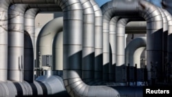 Pipes at the landfall facilities of the 'Nord Stream 1' gas pipline in Lubmin