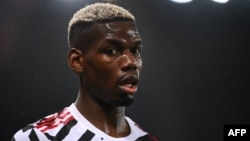 Paul Pogba lors du match entre le Paris Saint-Germain (PSG) et Manchester United, Paris, le 20 octobre 2020.