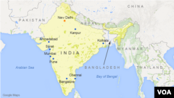 Peta wilayah India.
