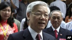 FILE - Vietnam's Communist Party General Secretary Nguyen Phu Trong .
