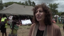Dr. Laura Stachel, co-founder and executive director of the California-based We Care Solar, delivers solar panels to a hospital in Beatrice, Zimbabwe, Feb. 13, 2020. (Columbus Mavhunga/VOA)