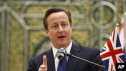 Perdana Menteri Inggris David Cameron mendesak para pemimpin Eropa menyelesaikan krisis utang (foto: dok).