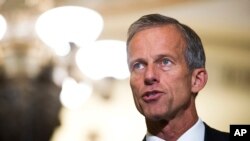 Sen. John Thune, seen in this Sept. 5, 2018 photo, says saying there’s a strong desire by both Republicans and Democrats for a new data privacy law, Sept. 26, 2018.