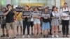 台湾青年2019年6月10日举行记者会声援香港大游行 （美国之音张永泰拍摄）