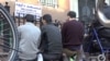 Muslims pray outside the Islamic Mission of America in New York.