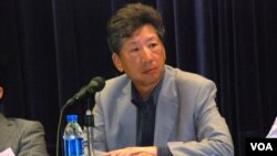 溫和泛民主派的立法會議員湯家驊舉辦研討會，探討提名委員會如何民主化等議題(美國之音湯惠芸)