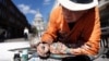 London Artist Paints Crushed Chewing Gum