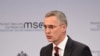 FILE - NATO Secretary-General Jens Stoltenberg is pictured in Munich, Germany, Feb. 15, 2020. Stoltenberg said Sept. 3 that Turkey and Greece had agreed to talks to try to avoid accidents as Turkey conducts a naval exercise in the eastern Mediterranean.