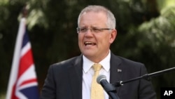PM Australia Scott Morrison di Parramatta, Australia, 22 November 2018. (Foto: dok).