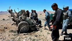 Lokasi serangan udara NATO yang menewaskan 8 pengawal Afghanistan di provinsi Ghazni (3/5).