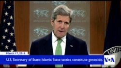 Kerry: IS Terror Tactics Are Genocide