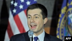 Mantan Walikota South Bend, Indiana, Pete Buttigieg meraih 26,8 persen suara, diikuti Sanders 25,2 persen dalam pemilihan kaukus di Iowa. (Foto: dok).