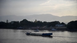 မဲခေါင်မြစ်တဖက်မြင်တွေ့ရတဲ့ လာအိုနိုင်ငံထဲက ရွှေတြိဂံဒေသအထူးစီးပွားရေးဇုံ (စက်တင်ဘာ ၂၀၊ ၂၀၁၉)
