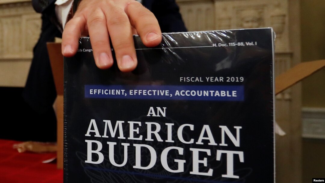 Copies of the President Trump's FY 2019 budget proposal are delivered to the U.S. House Budget Committee offices on Capitol Hill in Washington, Feb. 12, 2018. 