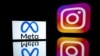 Logo kompanije Meta i aplikacije Instagram. 