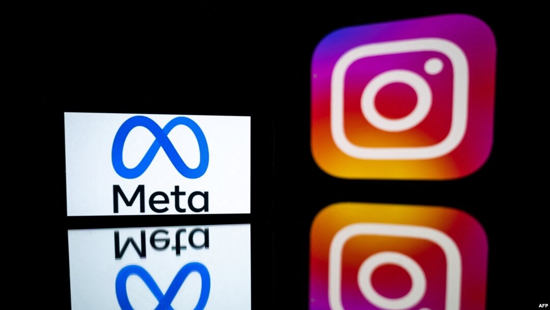 Logo kompanije Meta i aplikacije Instagram. 