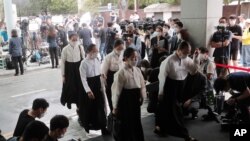 Mourners arrive to offer condolences at Seoul National University Hospital where a funeral hall for late Seoul Mayor Park Won-soon was established in Seoul, South Korea. Friday, July 10, 2020. Park left a note saying he felt "sorry to all people"…