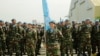 The send-off ceremony of the new Cambodian Peacekeeping Forces to Maly and South Sudan took place in Pochentong Airbase, Phnom Penh, Cambodia, May 3, 2018. (Aun Chhengpor/VOA Khmer)