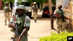 Soldats Nigérians à Maiduguri